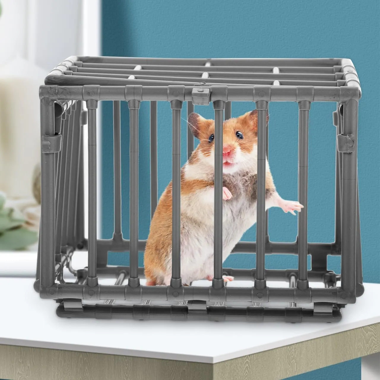 10 Pcs Miniature Animal Cage Decor Fence - Diy Mini Pet Playpen for Guinea Pigs, Rabbits, and Small Pets - Perfect for Indoor and Outdoor Use