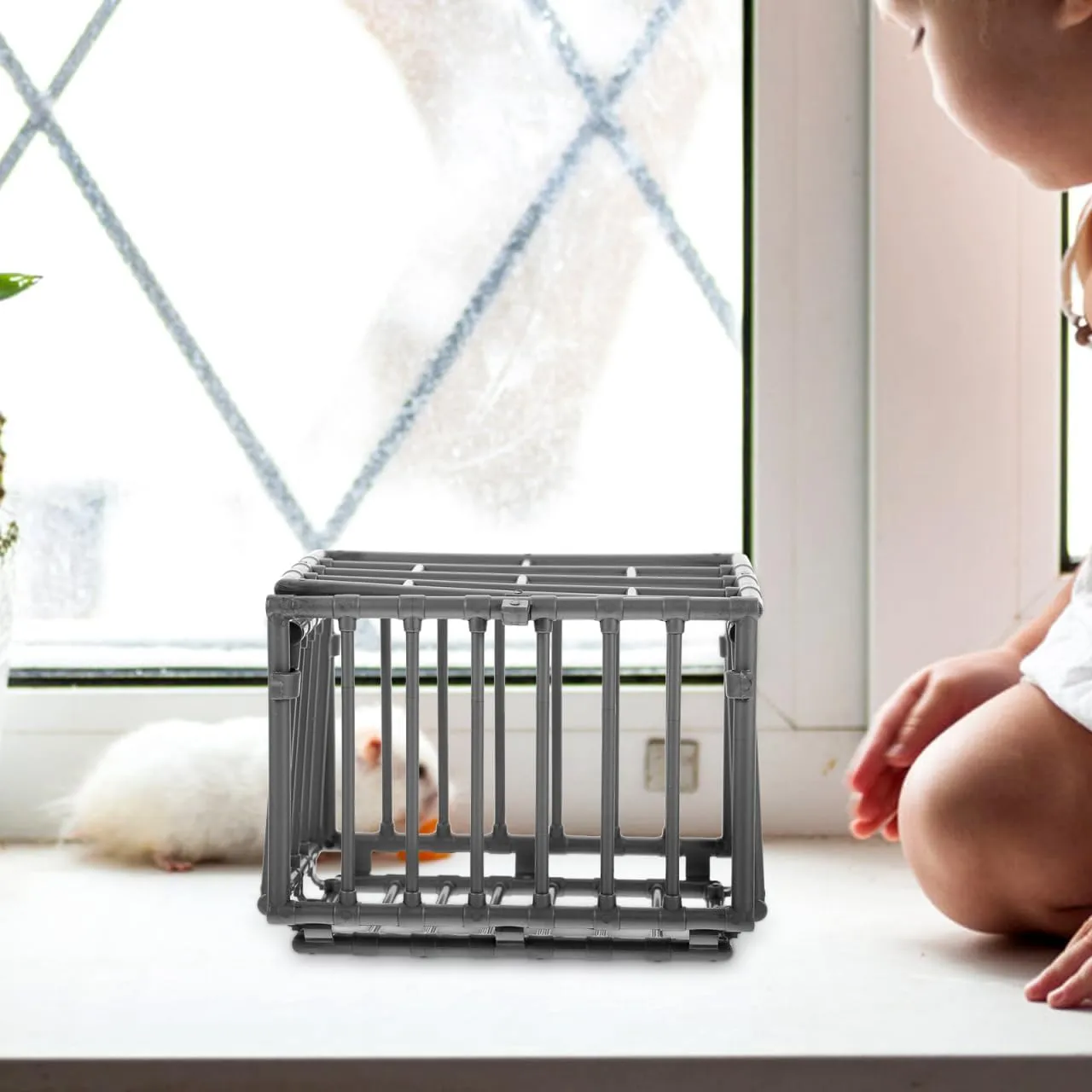 10 Pcs Miniature Animal Cage Decor Fence - Diy Mini Pet Playpen for Guinea Pigs, Rabbits, and Small Pets - Perfect for Indoor and Outdoor Use