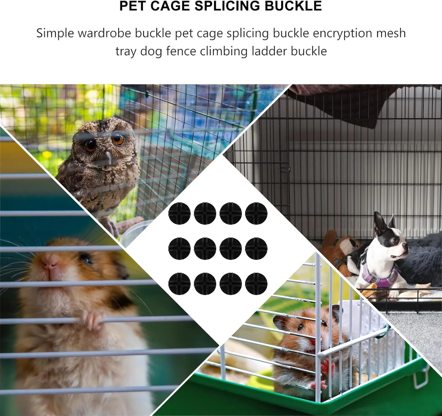36 pcs Pet Cage Buckles Portable Cage Connectors Simple Closet Buckles Home Wire Cube Shelf Connectors Modular Storage