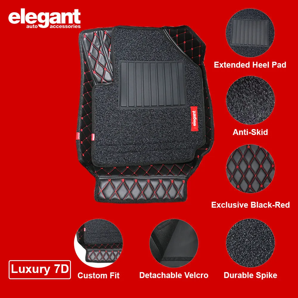 7D Car Floor Mats Black and Red For Tata Punch