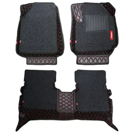 7D Car Floor Mats Black and Red For Tata Tiago