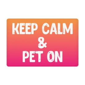 Best Keep Calm Pet Food Mat - Trendy Anti-Slip Pet Bowl Mat - Cool Pet Feeding Mat