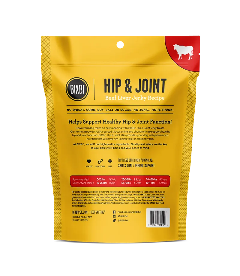 Bixbi Hip and Joint Beef Lung Jerky Dog Treats