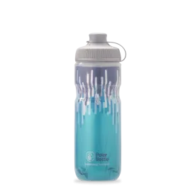 Breakaway® Muck Insulated Cyclist Mountain Bikers Water Bottle 20 oz Zipper Blue/Turquoise Polar Bottle Made in USA