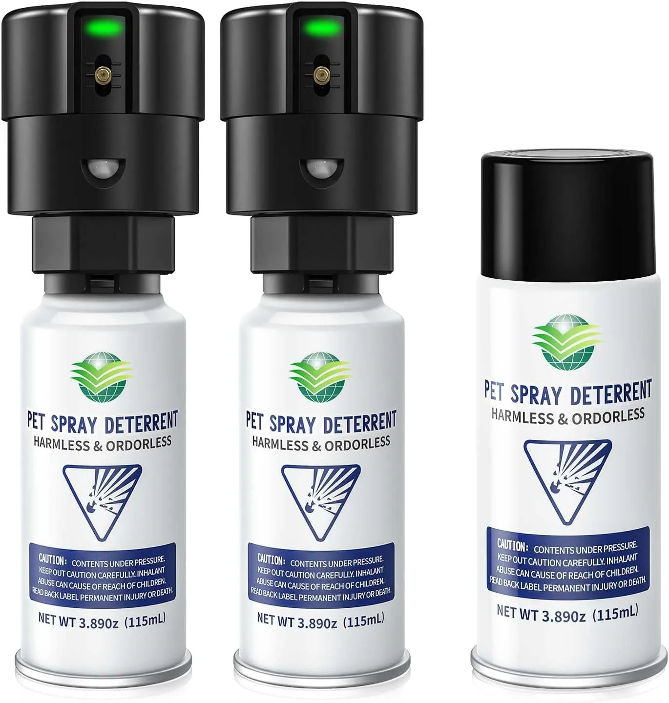 CAT Spray Pet System with 2 Pet System & 3 Pack Spray, Motion Activated Pet Proofing Repellent for Cats and Dogs, Dog & Cat Spray