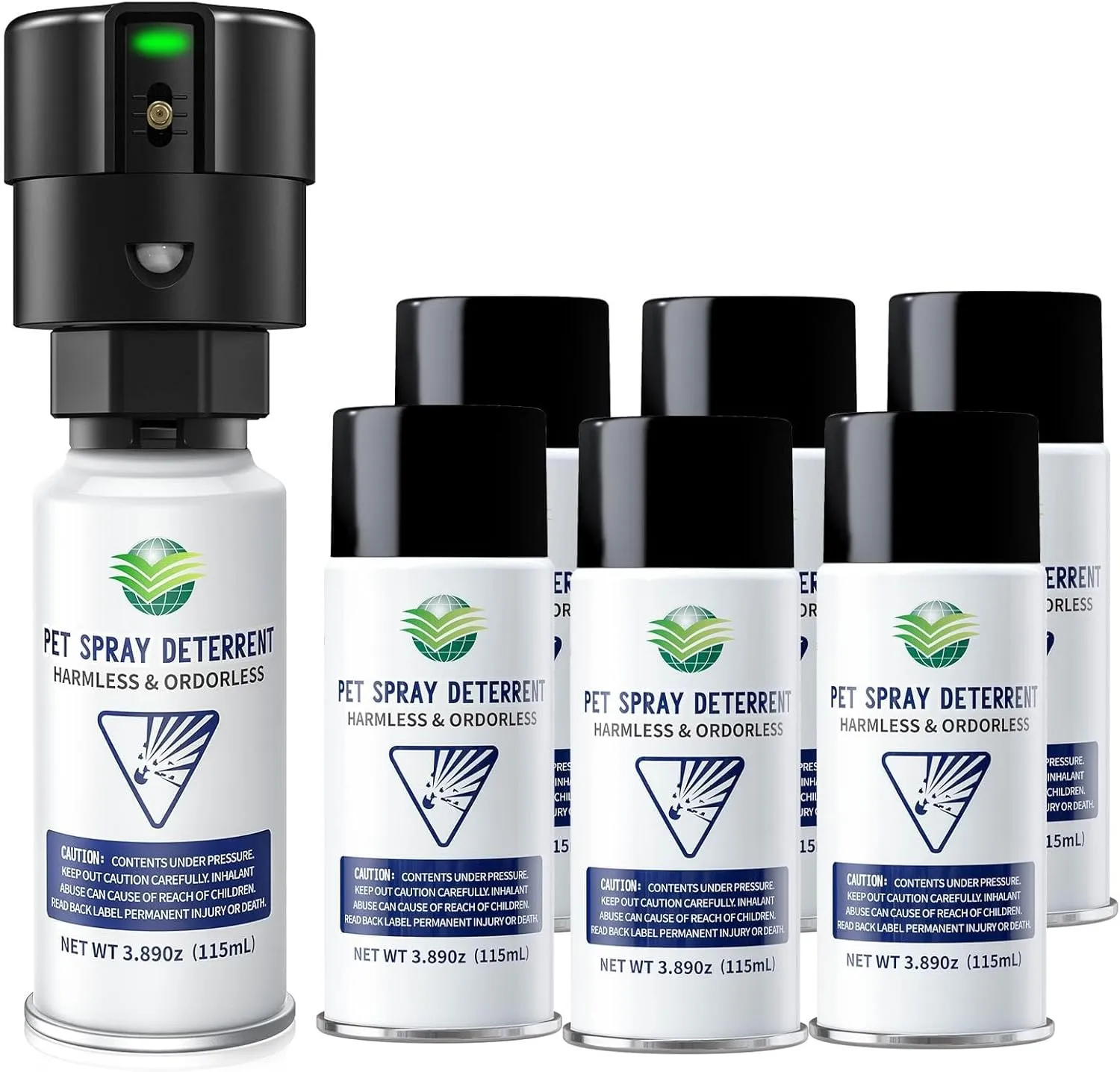 CAT Spray Pet System with 7 Pack Spray, Motion Activated Pet Proofing Repellent for Cats and Dogs, Dog & Cat Spray