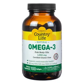 Country Life Omega-3 Fish Oil 1000mg