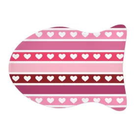 Cute Pink Hearts Valentine Pet Feeding Mat Fish Shape Dog/Cat Food Mat