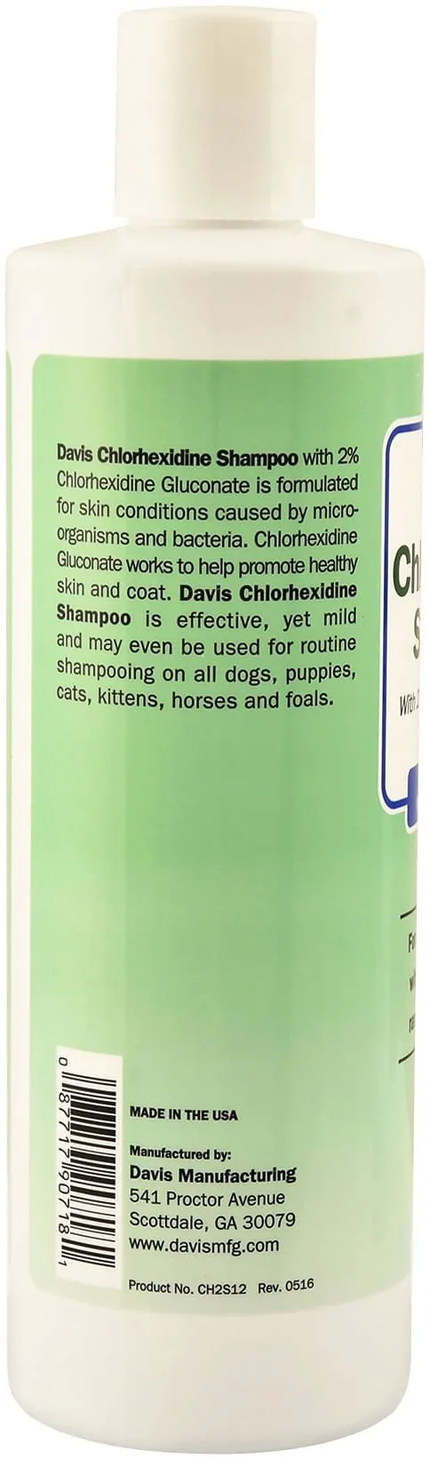Davis Chlorhexidine (2%) Pet Shampoo for Dogs and Cats