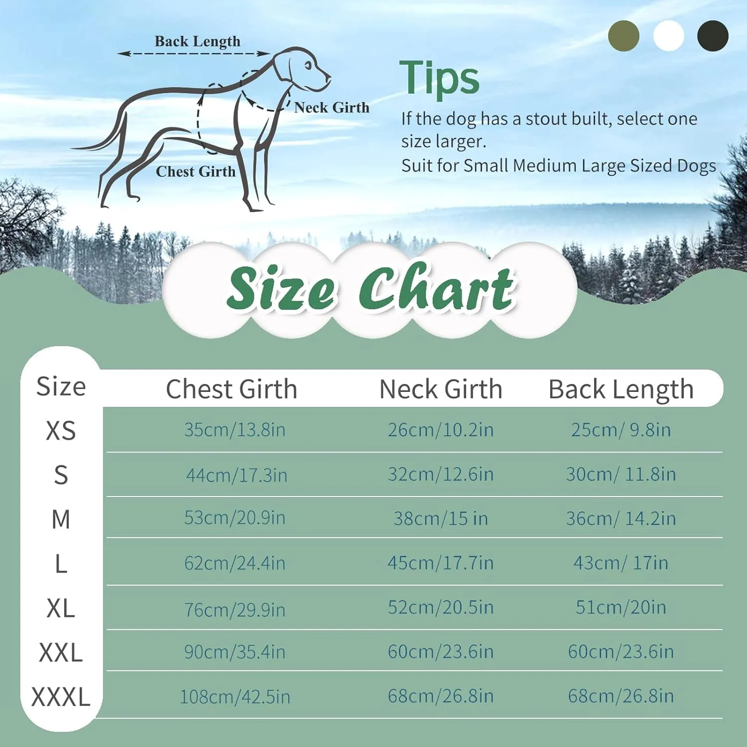Dog Jacket, Dog Coats for Medium Dogs Winter Waterproof, Fleece Lining Reflective Warm Dog Clothes, Zip Up Dog Coat with Harness, High Collar Dog Snowsuit Christmas Clothes(ArmyGreen M)