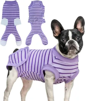 Dog Recovery Suit, Surgical Recovery Suit for Male Female Dogs Cats Spayed Onesie After Surgery, Dog Post Surgery Suit Anti Licking & Biting Surgical Shirt with Pee HolePurple XX-Large