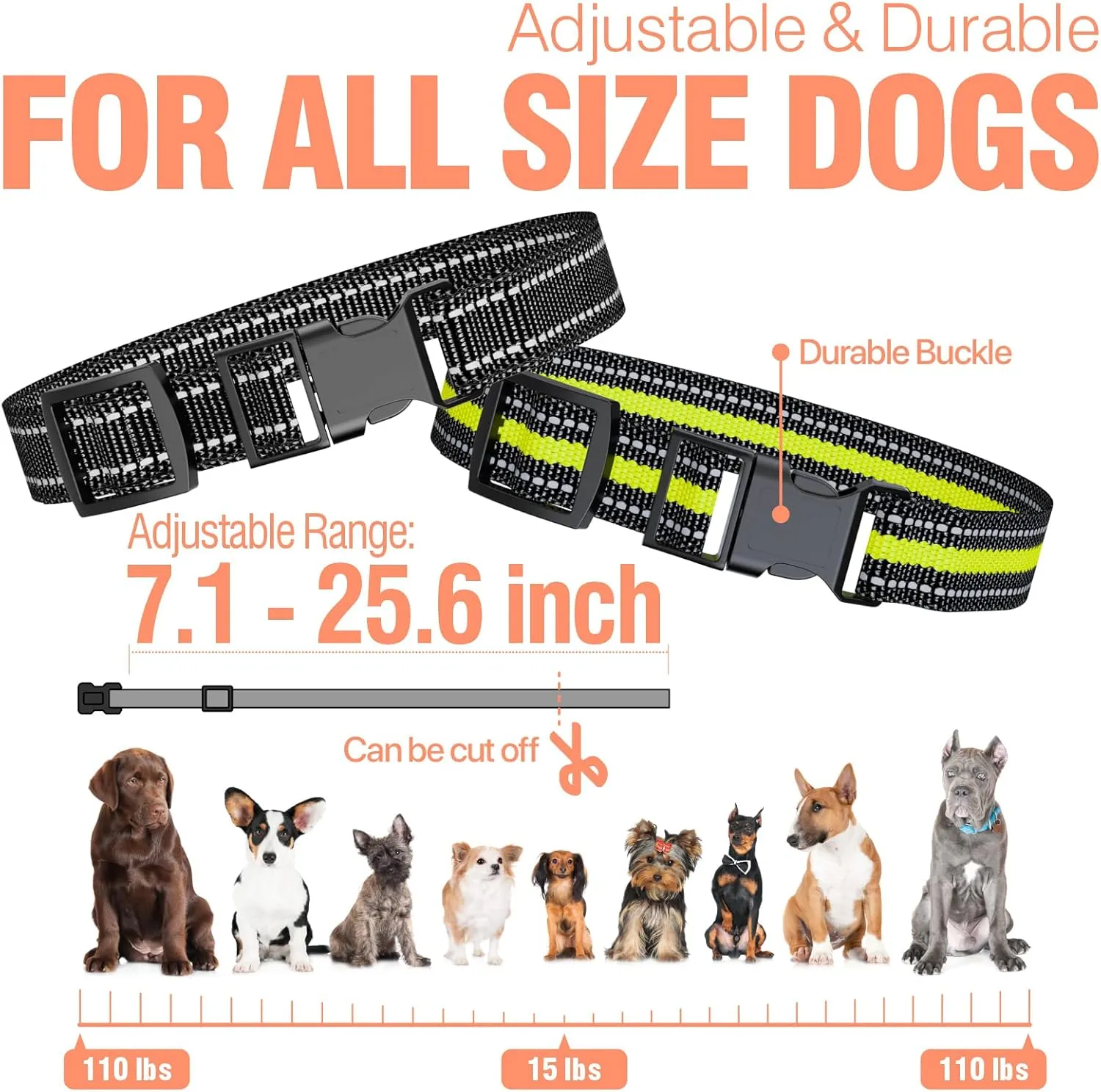 Dog Training Collar 3 Pack - 2600Ft Dog Shock Collar with Remote Control Waterproof E Collar for Dogs Training with Beep Vibration Shock Flashlight (3 PACK, 2 Green Black)