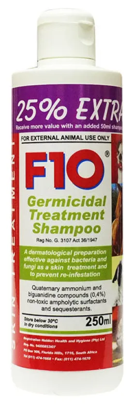 F10 Germicidal treatment shampoo 250ml
