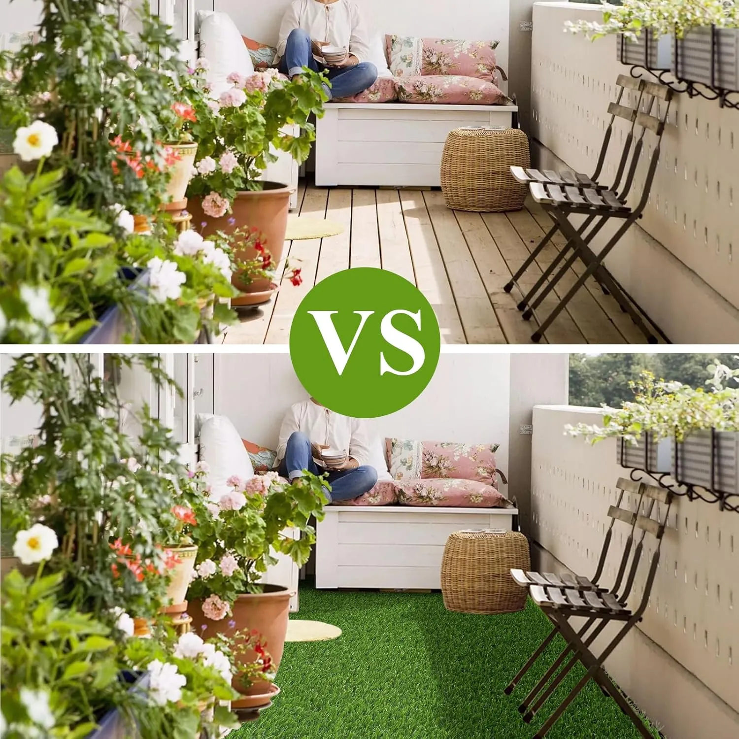 HEBE Artificial Turf Rug Grass Mat 2'x6' Fake Grass Pad for Dogs High Pile Grass Rug Pee Pad with Drainage Holes Reusable Grass Turf Mat for Dog Potty Training Indoor Outdoor