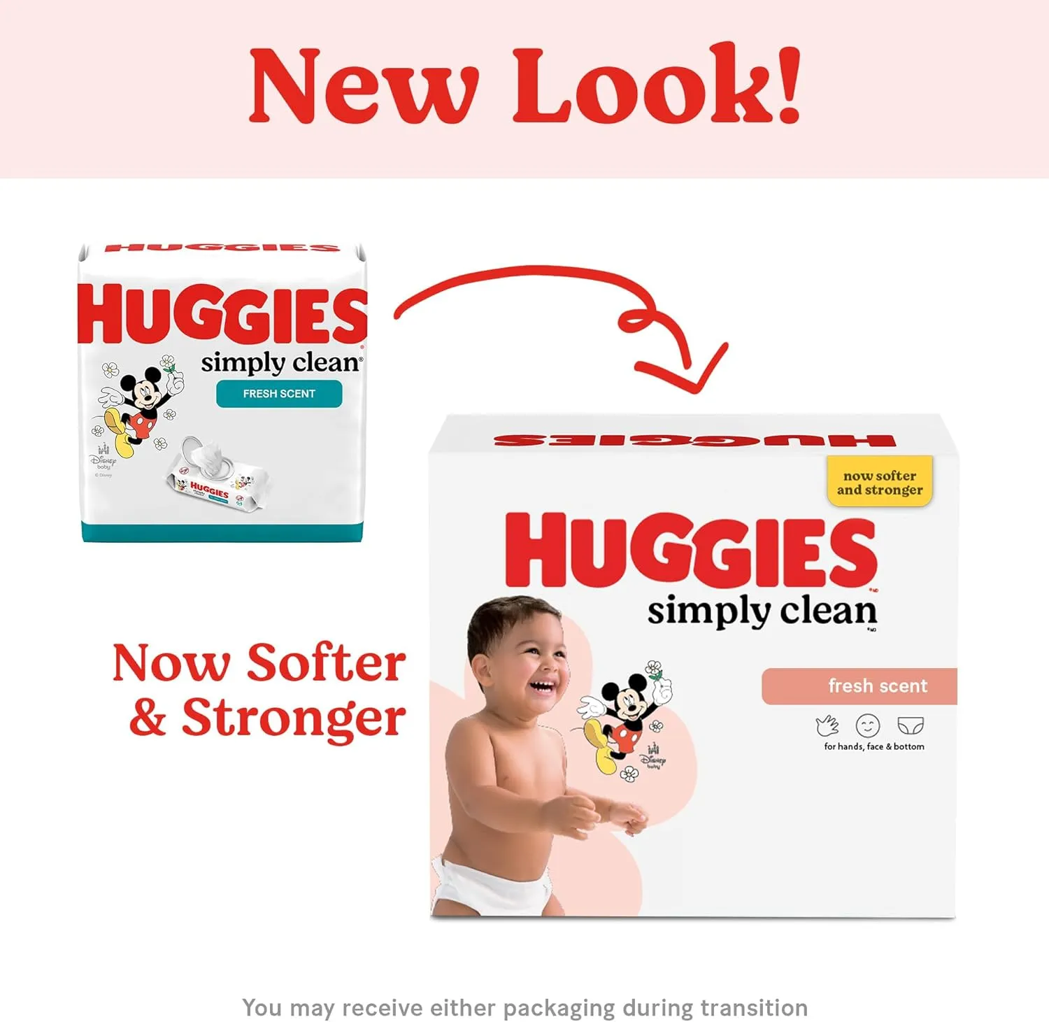 Huggies Simply Clean Fresh Scent Baby Wipes, 3 Flip-Top Packs of 64 (192 Wipes Total), Packaging May Vary