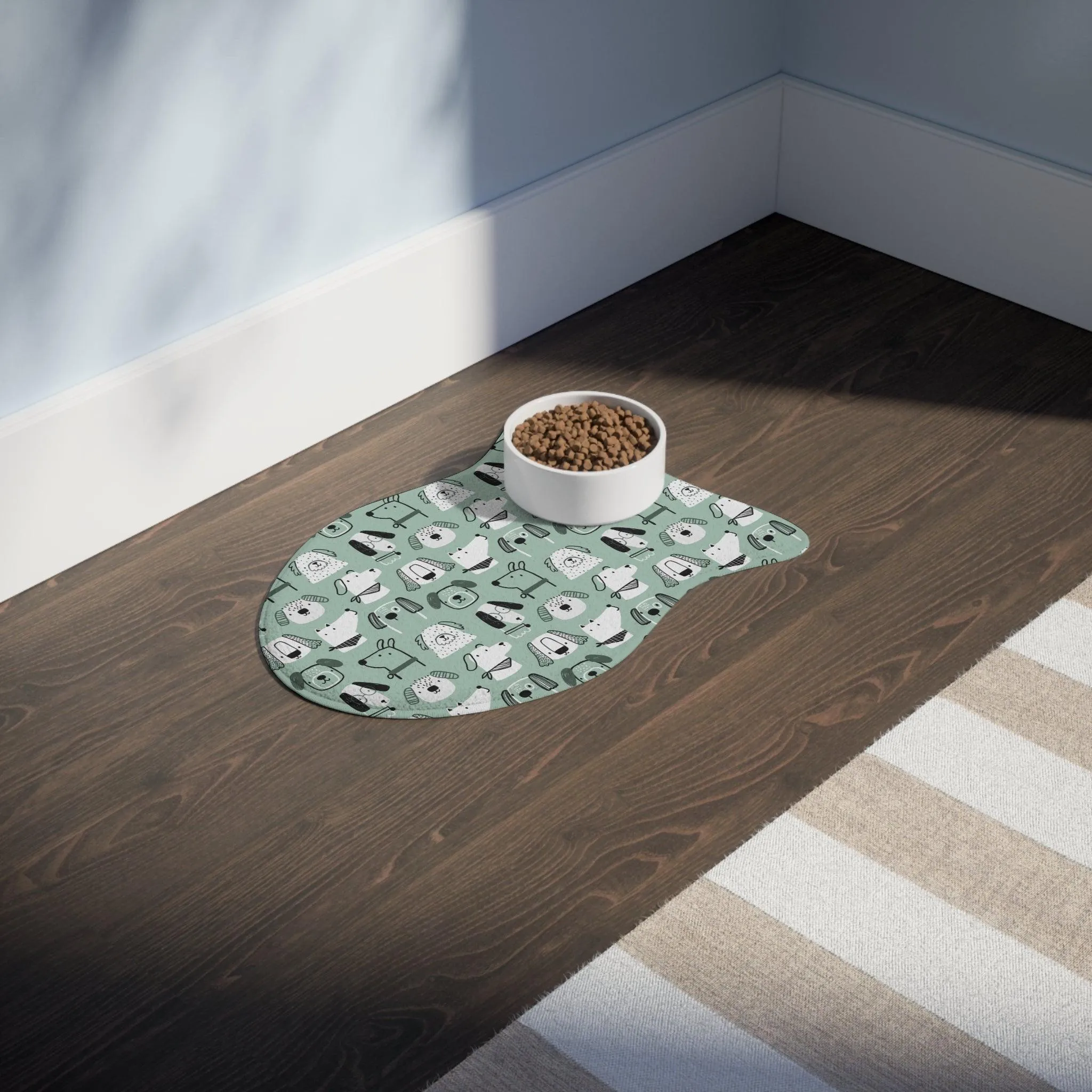 Illustrated Doggers Pet Feeding Mats