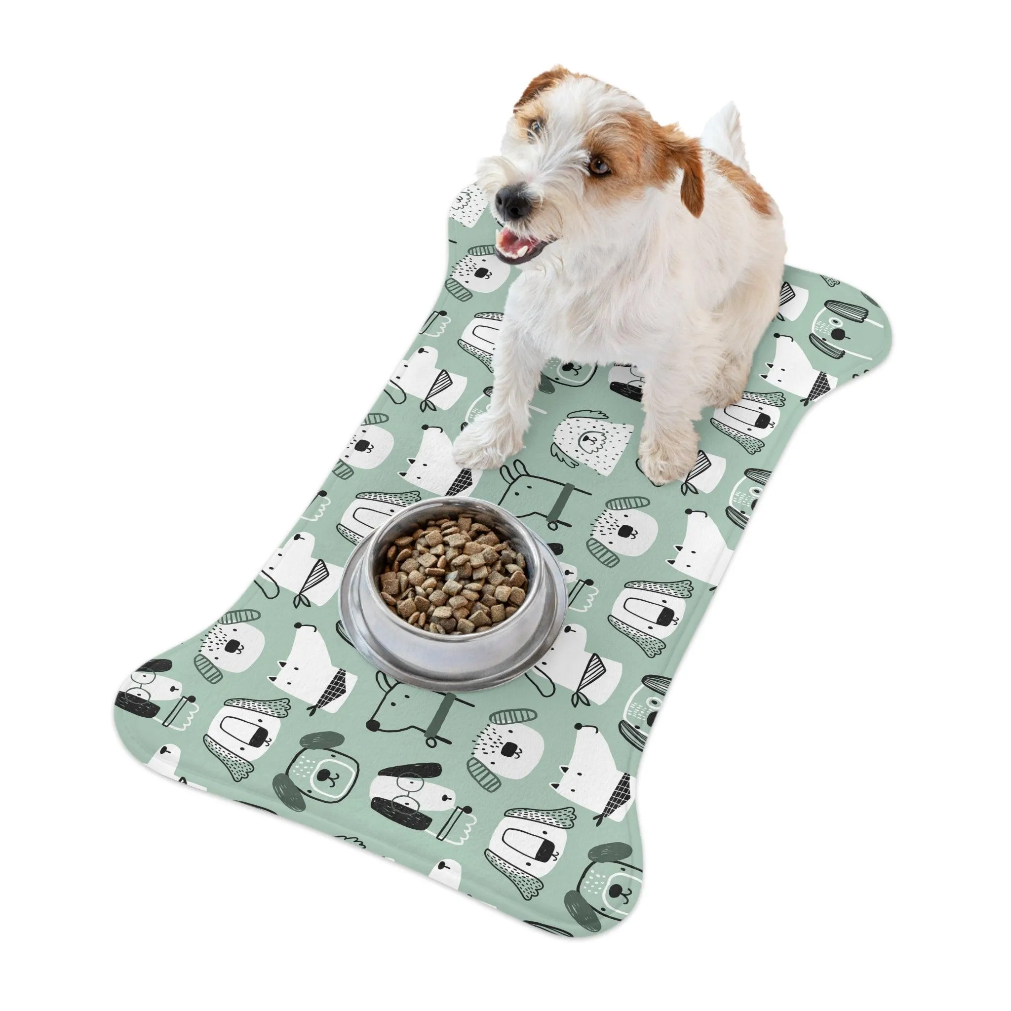 Illustrated Doggers Pet Feeding Mats