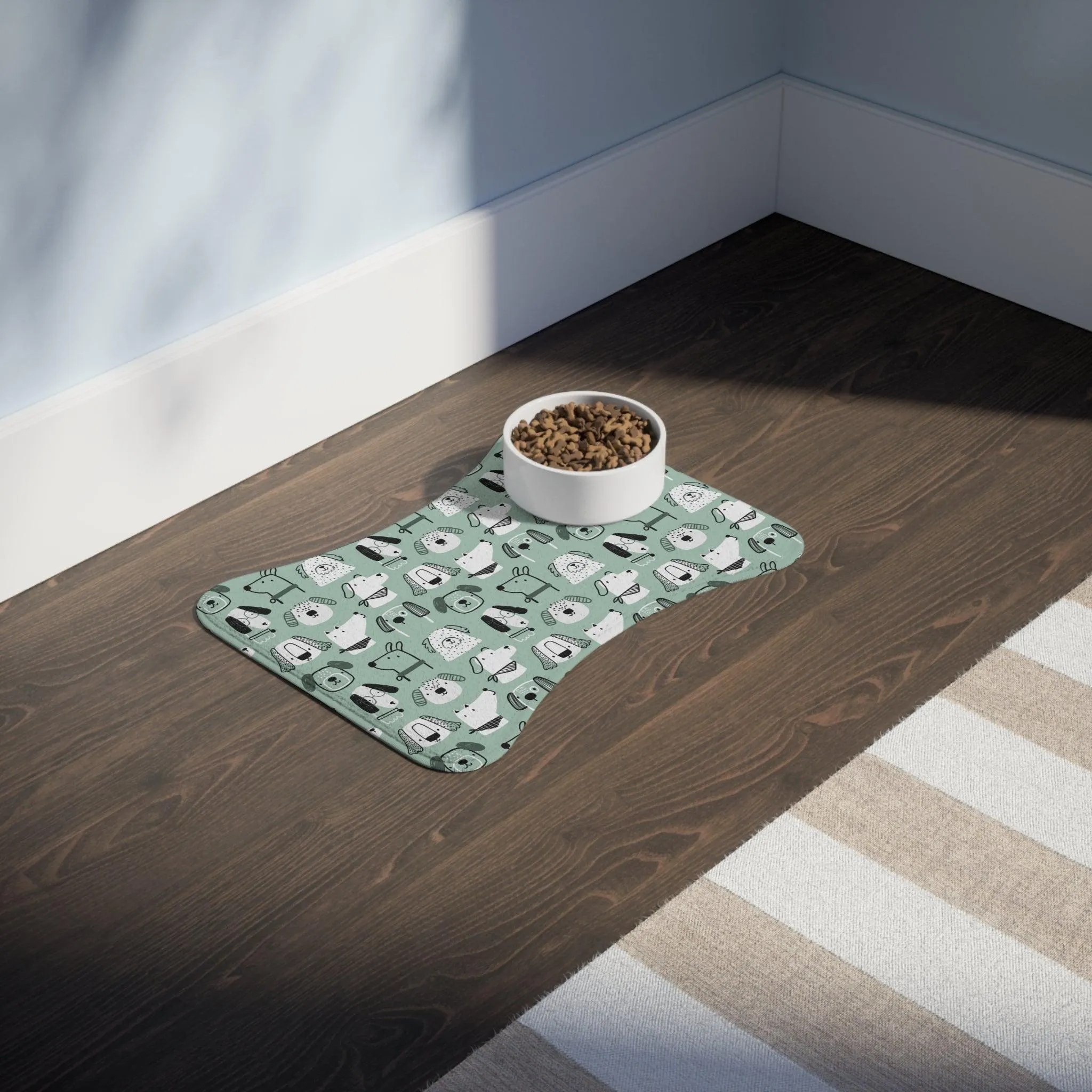 Illustrated Doggers Pet Feeding Mats