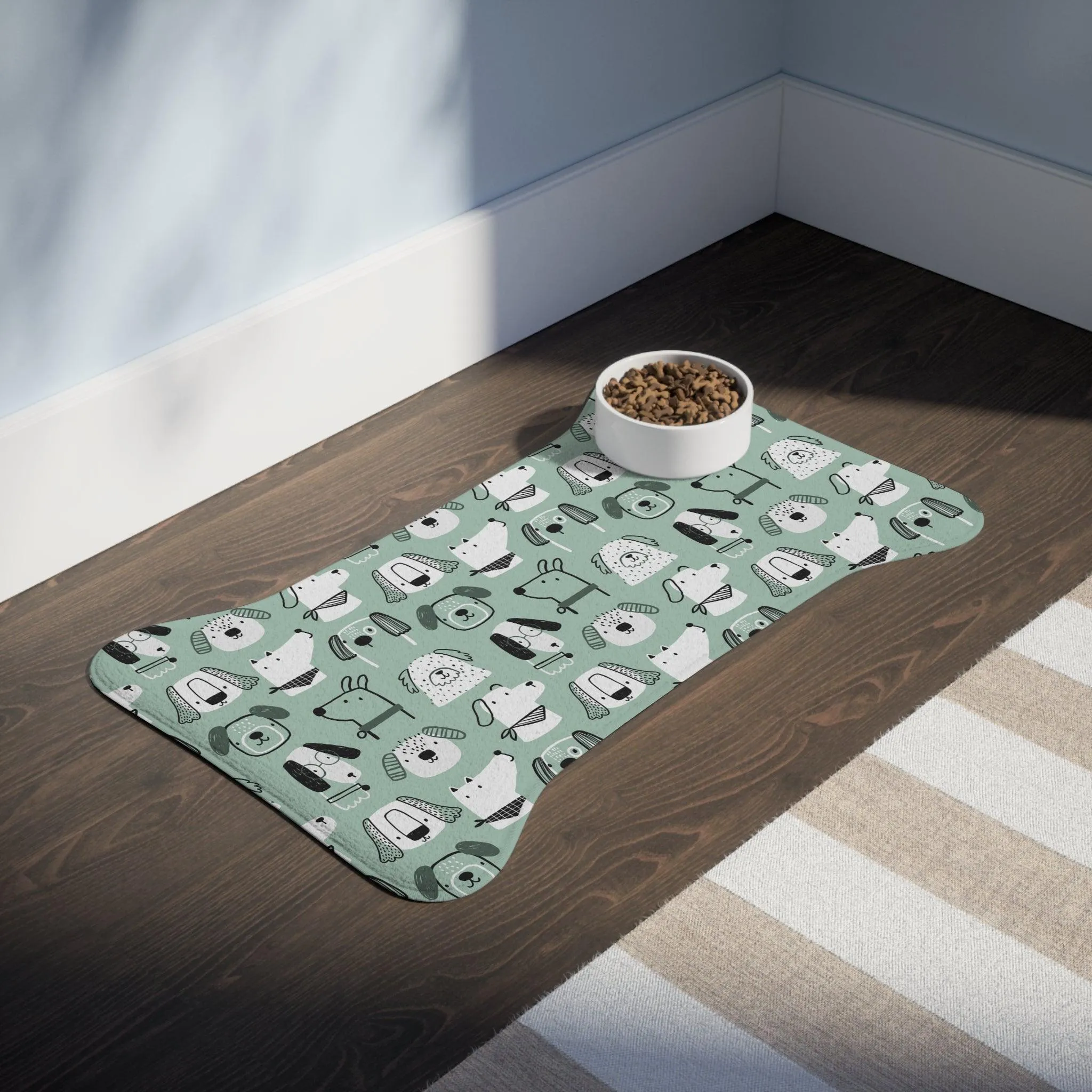 Illustrated Doggers Pet Feeding Mats