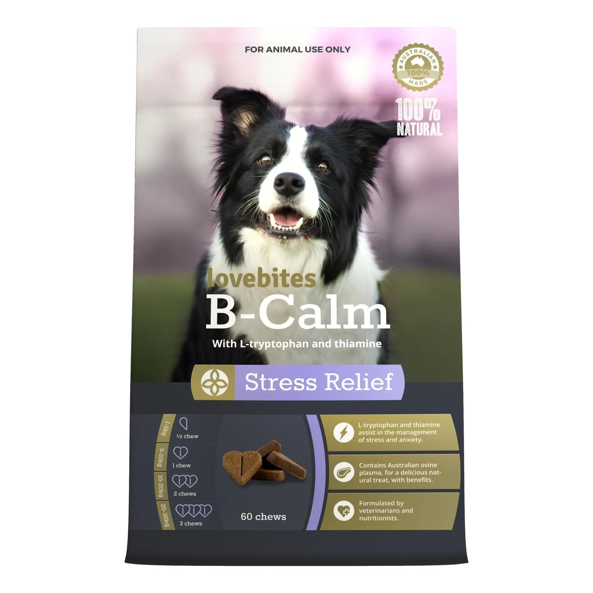 Lovebites B-Calm Chews for Dogs - Stress & Anxiety Relief