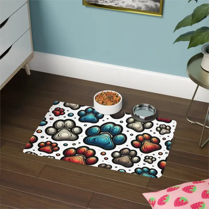 Mess Free Pet Food Mat for Stylish Mealtimes