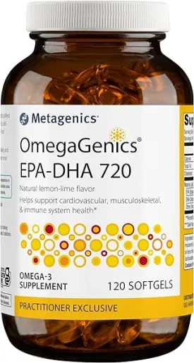 Metagenics OmegaGenics EPA-DHA 720- Omega-3 Fish Oil Supplement - for Heart Health, Musculoskeletal Health & Immune System Health* - with DHA & EPA - 120 Softgels in Pakistan