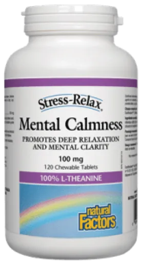 Natural Factors - Stress Relax, Mental Calmness, 100mg/120 chews