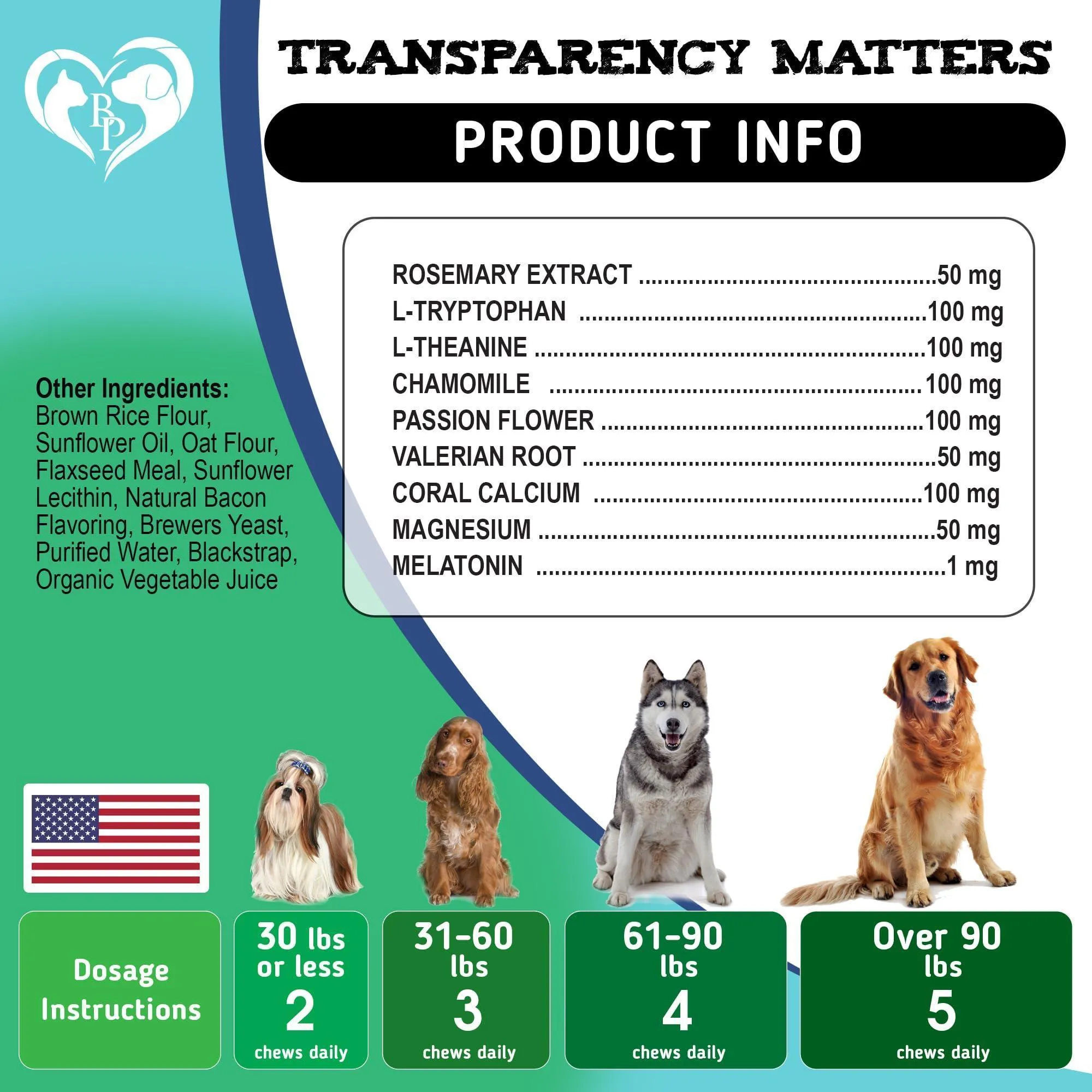 Natural Hemp Calming and Anxiety Relief Chews for Dogs