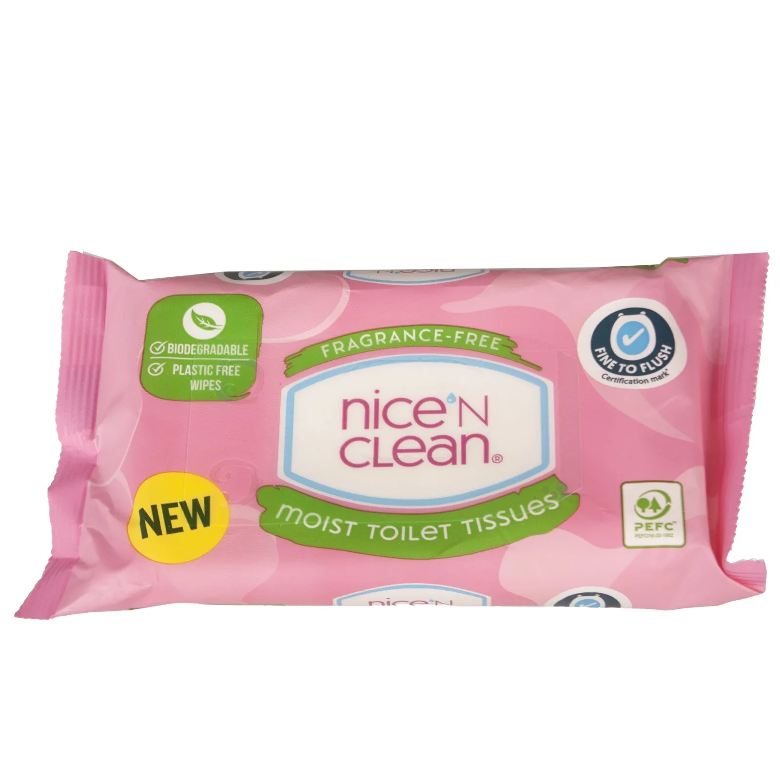 Nice N Clean No Perfume Toilet Wipes 40 Pack