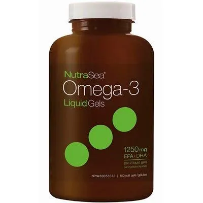 NutraSea Omega-3 Liquid Gels 1250Mg, 150 Softgels