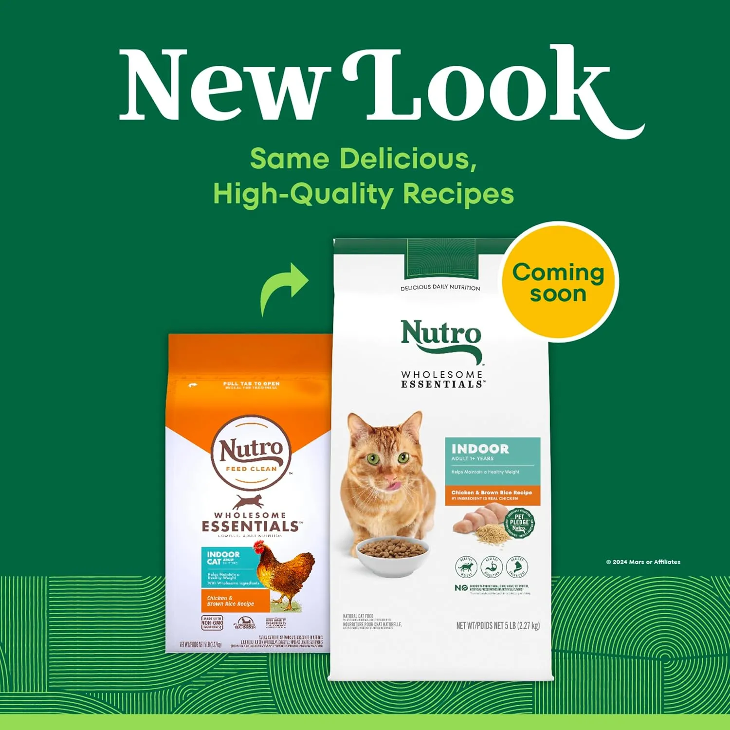 Nutro Wholesome Essentials Indoor Dry Cat Food, Chicken & Brown Rice Recipe, 5 lb. Bag