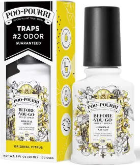 Poo-Pourri Before-You-Go Toilet Spray, Original Citrus, 2 Fl Oz - Lemon, Bergamot and Lemongrass