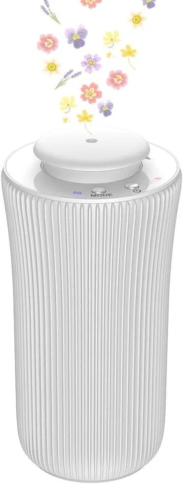 Portable Ambience Scent Diffuser for Essential Oil Blends & Fragrances  Waterless Scent Machine for Home, Car, Bathroom Boutiques, Hotel, Spa (White)