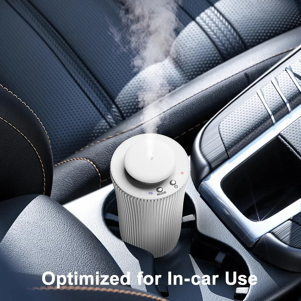 Portable Ambience Scent Diffuser for Essential Oil Blends & Fragrances  Waterless Scent Machine for Home, Car, Bathroom Boutiques, Hotel, Spa (White)