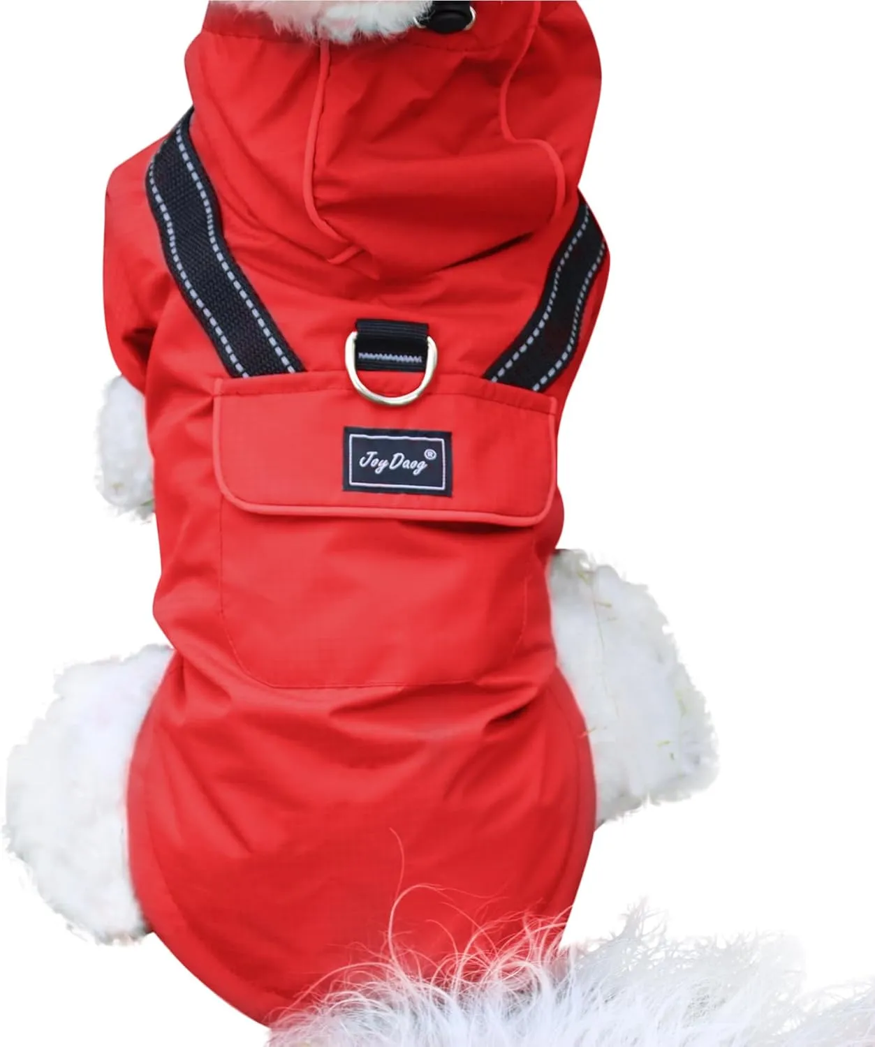 Premium Dog Raincoat with Hood for Extra Small Dogs,Outdoor Sports Waterproof Dog Rain Jacket,Puppy Raincoat with Pockets,Red XS