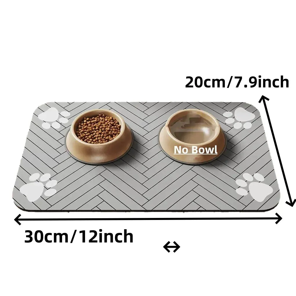 Premium Pet Feeding Mat - Quick-Dry, Waterproof Backing for Dogs and Cats