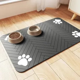 Premium Pet Feeding Mat - Quick-Dry, Waterproof Backing for Dogs and Cats