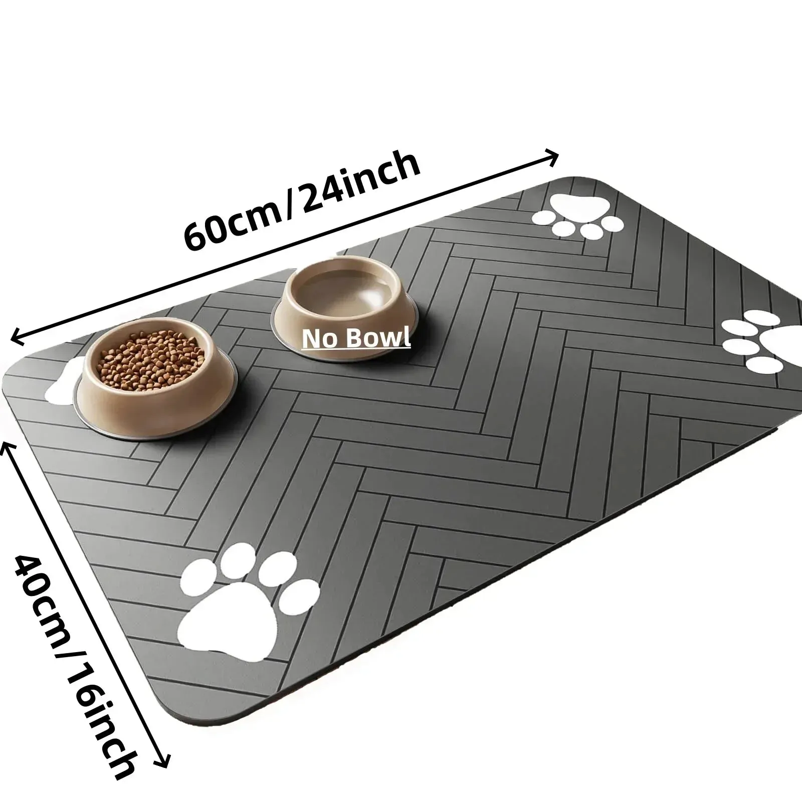 Premium Pet Feeding Mat - Quick-Dry, Waterproof Backing for Dogs and Cats