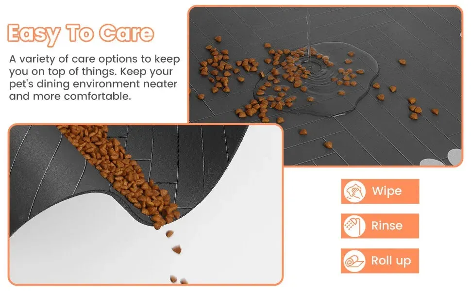 Premium Pet Feeding Mat - Quick-Dry, Waterproof Backing for Dogs and Cats