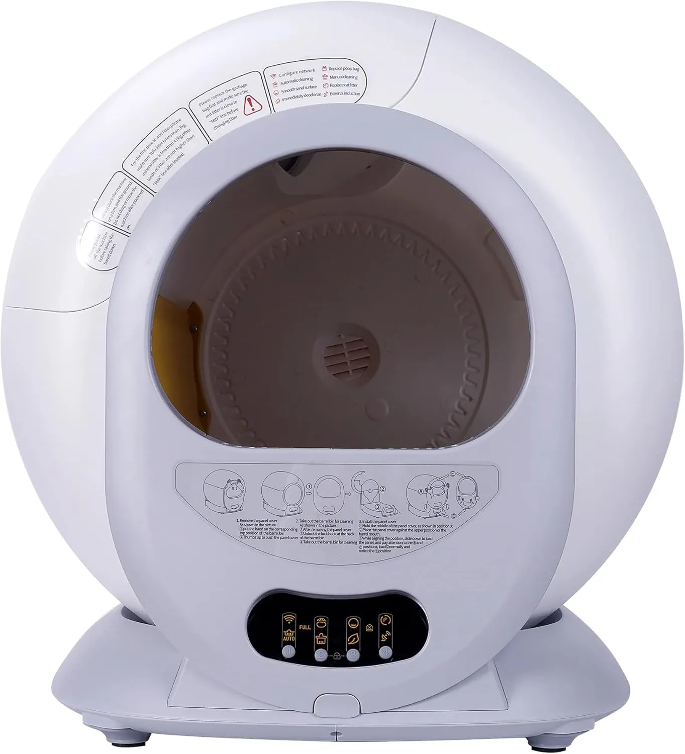 Self-Cleaning Cat Litter Box, Automatic Scooping and Odor Removal, App Control Support 2.4G WiFi (Keyed Model)