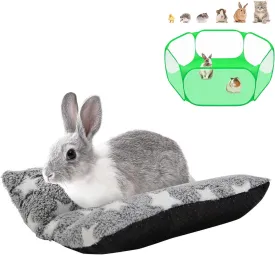 Small Animals C&C Cage Tent Pet Playpen & L Rabbit Guinea Pig Snuggle Bed for Indoor Small Animals
