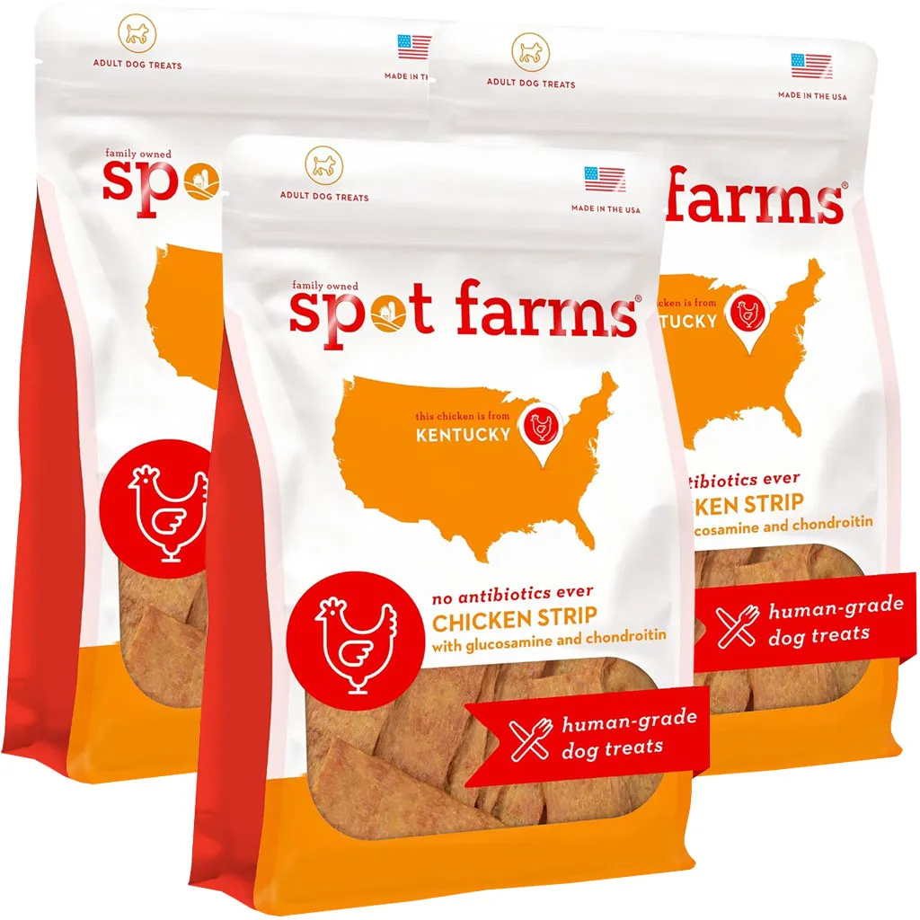 Spot Farms Chicken Strip with Glucosamine & Chondroitin Dog Treats, 12.5-oz