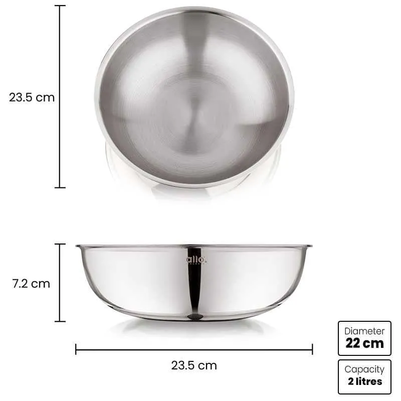 Tobie Stainless Steel Bowl - 2000 ML