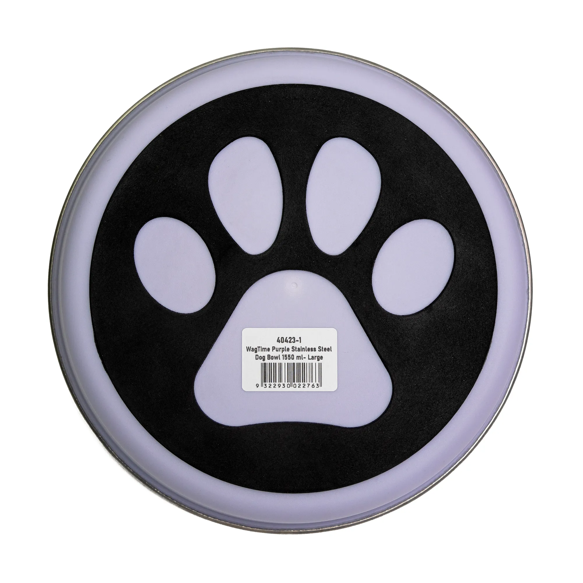 WagTime - Purple Stainless Steel Dog Bowl (Large)