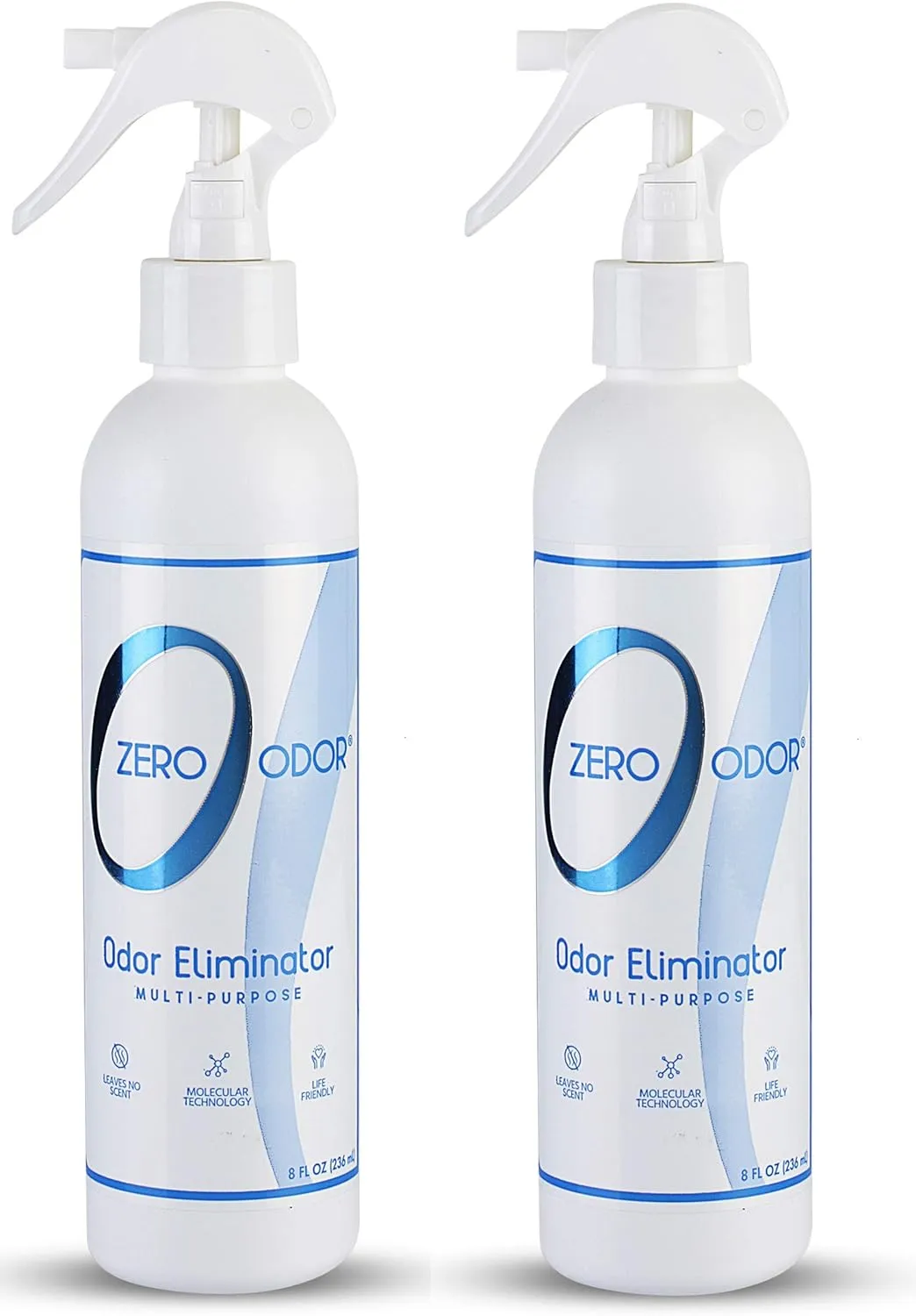 Zero Odor - Multi-Purpose Strong Odor Eliminator for Home, Office, Car, Bathroom, Hotel, Room Deodorizer, and Odor Neutralizer, 8oz Two Pack