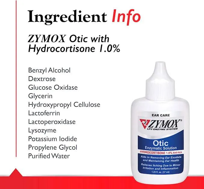 Zymox Pet King Brand Otic Pet Ear Treatment with Hydrocortisone