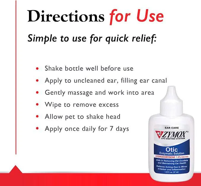Zymox Pet King Brand Otic Pet Ear Treatment with Hydrocortisone